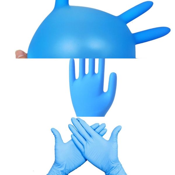 

household universal cleaning disposable nitrile garden gloves blue 9 inch gloveacngreati21l