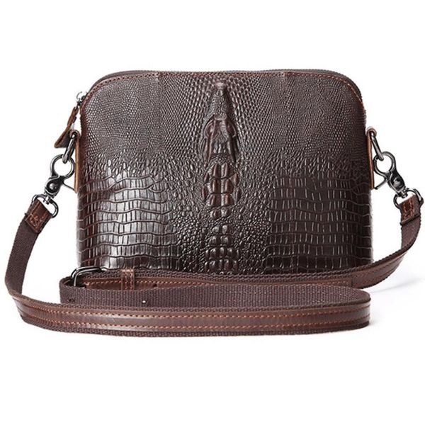 

2020 genuine leather first layer cowhide crocodile style women messenger shoulder crossbody luxury trend vintage bag