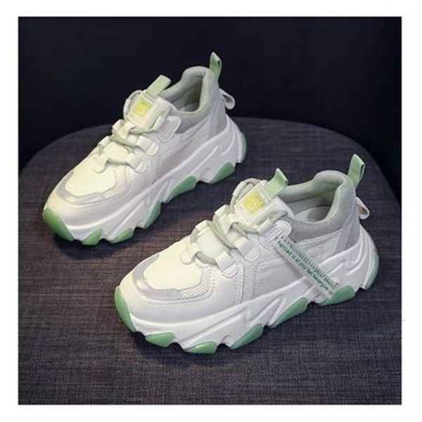 

new fall 2021 of hip hop chunky tennis shoe caesars women shoes from ulzzang zapatos mujer size 35-40 white hicm, Black