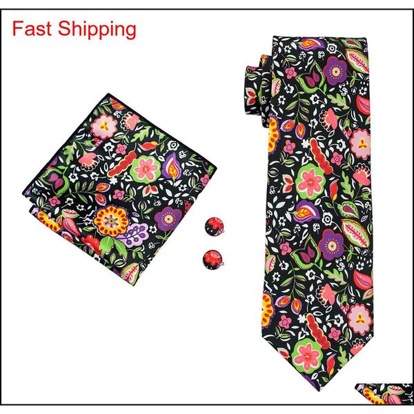 

new style fashion floral silk ties mix color mens wedding business tie set include tie cufflinks h qylfmt bde_home, Black;blue