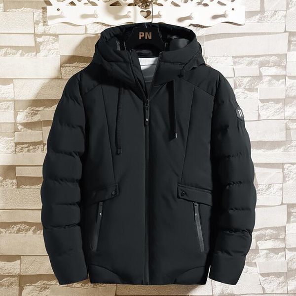 

winter fashion jacket cotton jacket men's european and american large size warm thicken youth, Black