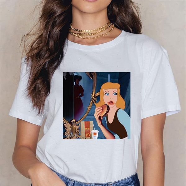 

women spoof personality fashion tshirt summer harajuku short sleeve white female t shirt casual lady t shirt tee