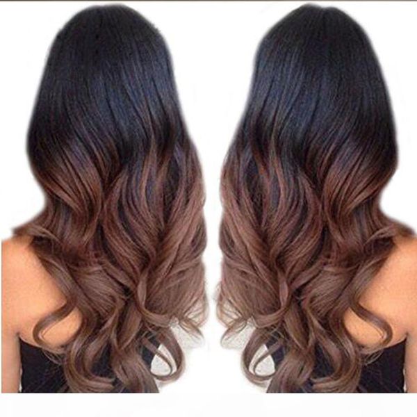 

brown body wave lace front human hair wigs glueless ombre peruvian remy 360 lace frontal human hair wigs for women with baby hair, Black