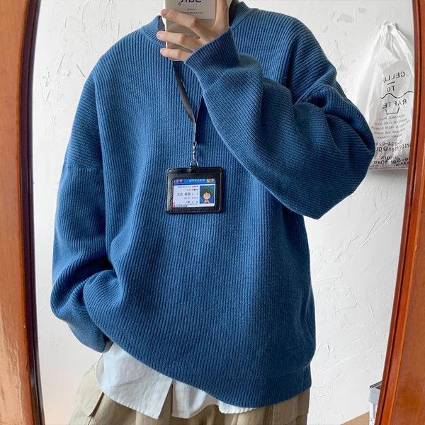 

men's sweaters 15 colors solid color sweater coat 2021 winter woman clothing korean streetwear male fashion, White;black