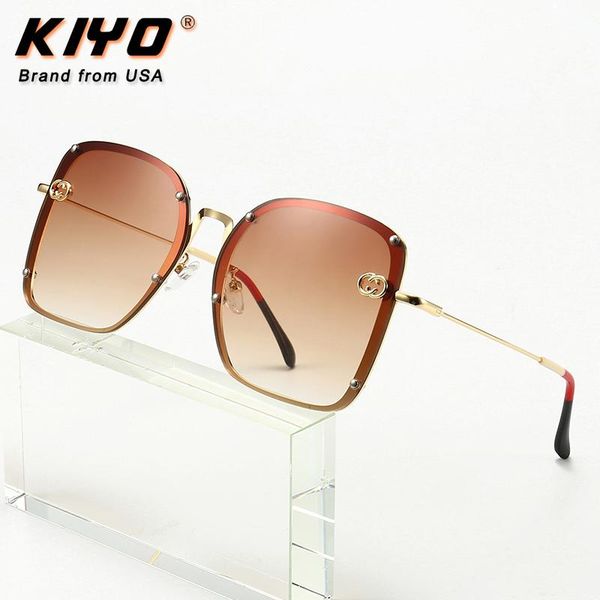 

kiyo brand 2020 new women men square polarized sunglasses metal classic sun glasses uv400 driving eyewear 2878, White;black