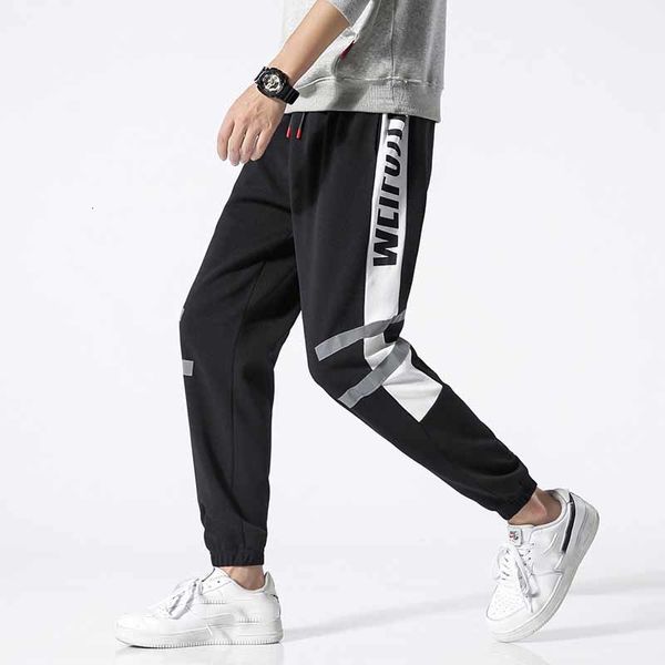 

2021 new sweatpants streetwear spring autumn hip hop harem pants men's casual korean oversize joggers trouers 530e, Black