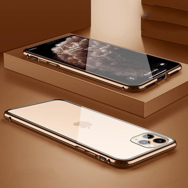 

shockproof case for iphone 11 se 2020 cover double side glass magnetic metal case for iphone xr xs max x 8 h sqctae