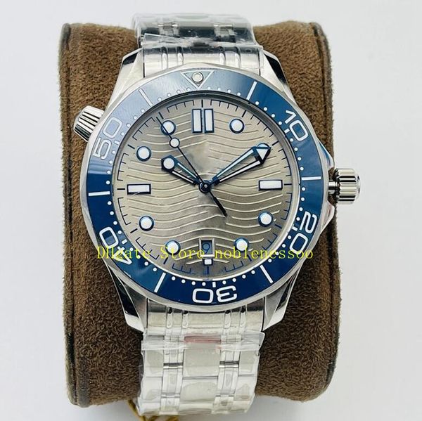 

vs 8 style factory cal.8800 automatic watch men 42mm diver 300m 007 gray texture dial ceramic bezel bracelet gents vsf men's mechanical, Slivery;golden