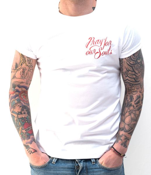 

virgin mary skeleton tattoo save our souls ethically sourced dtg cool casual pride men fashion hoodie designers t shirts sweatshirt