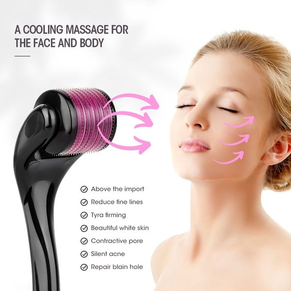 

2021 new arrival 540 needles derma roller micro needle skin dr roller therapy microneedle dermaroller anti acne wrinkle removal