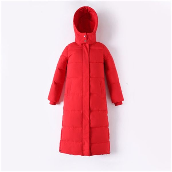 

2021 new long down cotton beige woman's coat m-3xl plus size new winter korean fashion hood heavy heat parkas hux5, Black