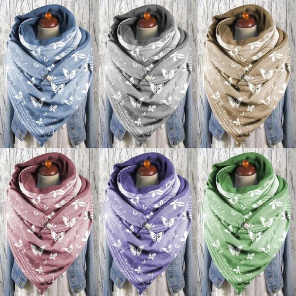 

fashion winter women paisley print button soft wrap casual warm scarves shawls spring neck bandana hijabs stoles, Blue;gray