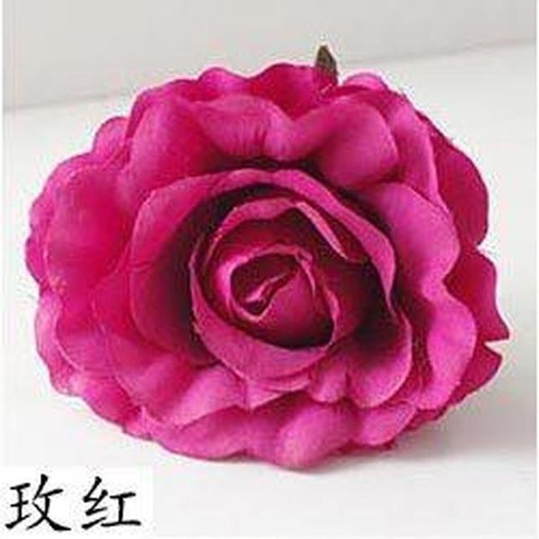 

7pcs large artificial rose flower heads silk flower wall flores background diy road led backdrop wedding decoration rose floral wmtiec