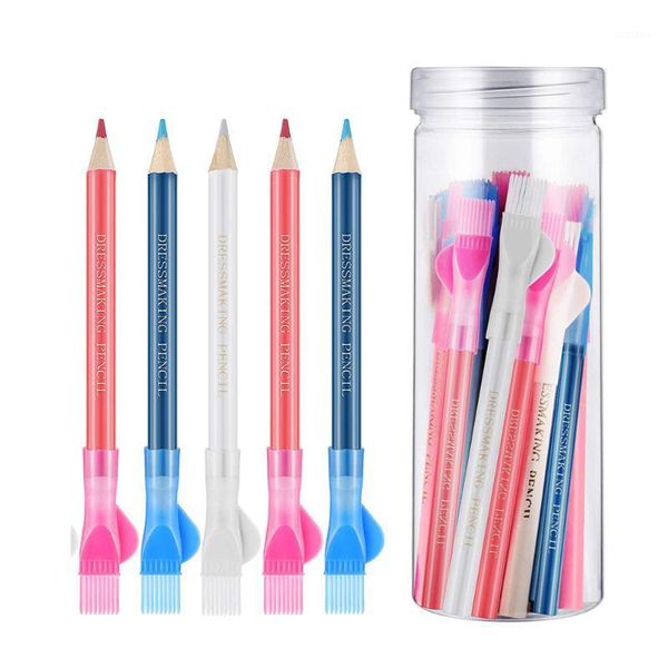 

12pcs sewing chalk temporary marking fabric marker pen pencil dressmaker tailor's chalk for fabric leather diy sewing tools1, Black