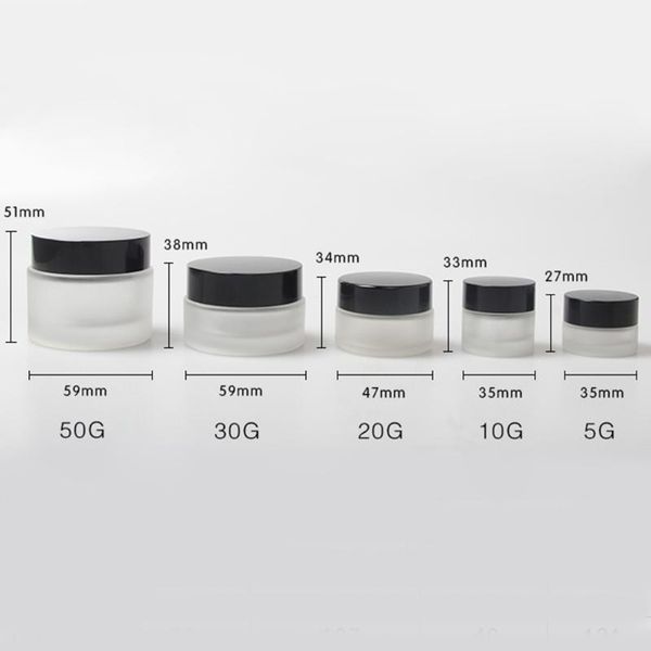 

storage bottles & jars empty 1oz clear frosted cream jar,30g glass jar1