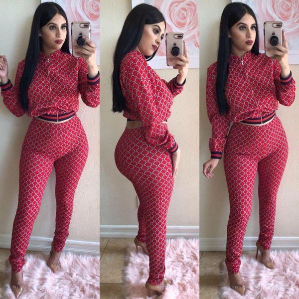 

chocomist two-piece tracksuit plaid outwear winter women pant sets a50271, Gray