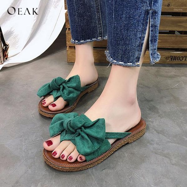 

slippers women bow beach shoes holiday saladies butterfly comfortable flat- sandalsndals1, Black