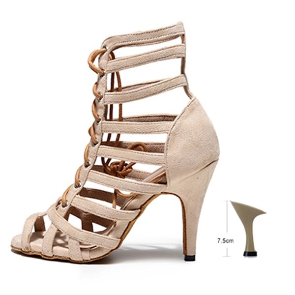 

2021 new women latin boots beige black ballroom salsa dancing for high heel pratice latino dance shoes sandals 1 jmli