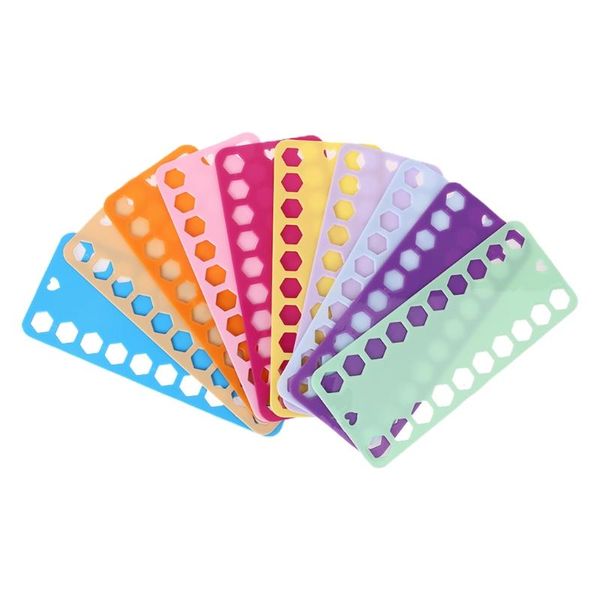 

18pcs embroidery floss thread bobbins plastic cross stitch spool storage board card organizer holder sewing tools, Black
