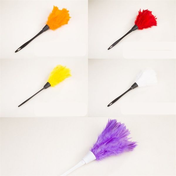 

plastic handle feather dusters dust removal hang duster homes cleanings tool bed room yellow multi color 1 8xq l2