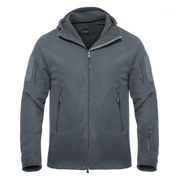 

dafeili tactical fleece jackets mens outdoor hiking jacket warm hooded coats outerwear1, Black;brown