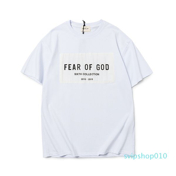 

tees fog god brand fear of print quality men women designer short t-shirt fashion sleeve 899 jdwvw, Black