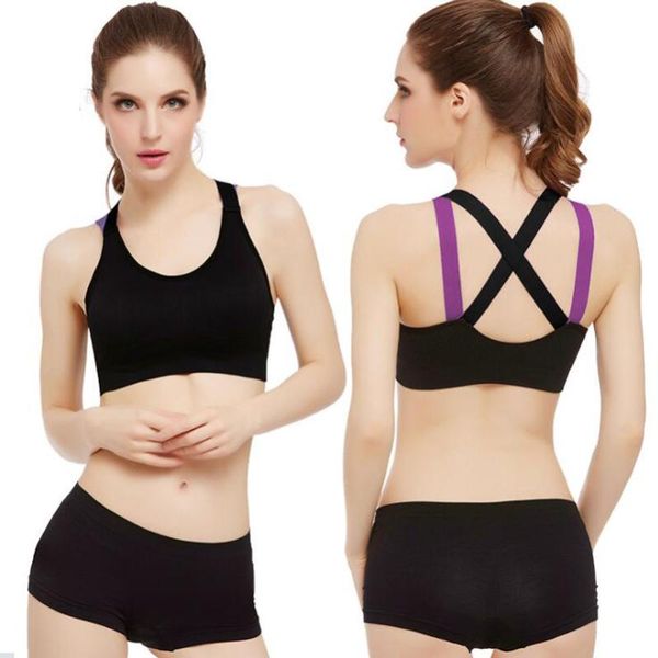 

gym clothing sports bras for women seamless high impact support bra yoga fitness female underwear push-up sportswear bralette, White;black