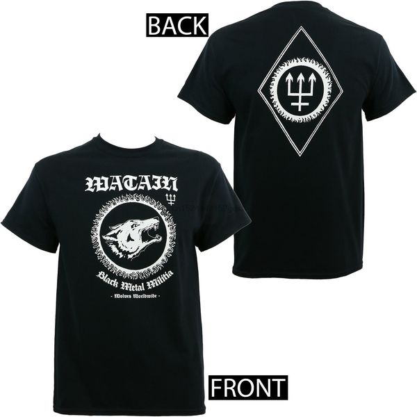 

100% watain black metal militia wolves worldwide t-shirt s m l xl 2xl new men t-shirt sport hooded sweatshirt hoodie