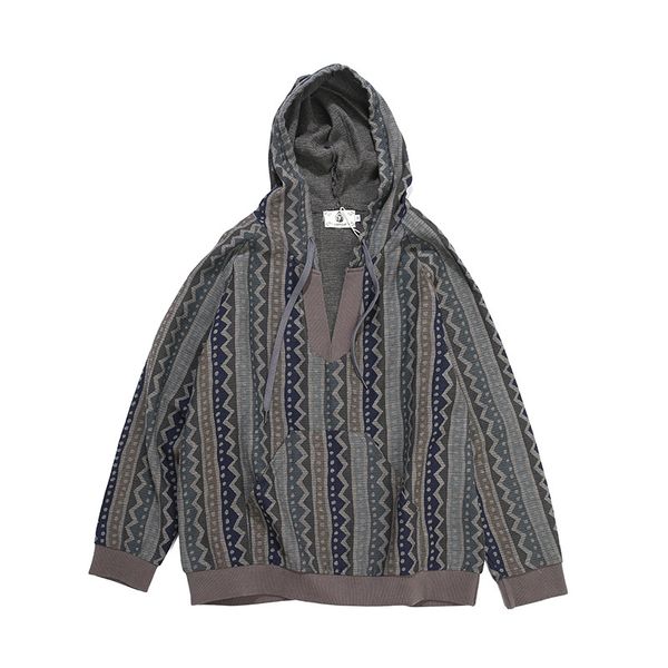 

2021 new japanese retro striped ethnic hooded sweatshirt loose couple pullover oversize hoodies high street baggy casual hoody for men j17s, Black