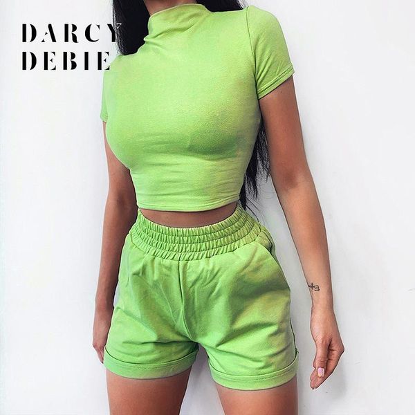 

two piece dress 2021 summer women pieces sets short sleeve fashion casual style o-neck solid color bodycon female slim suit set1, White