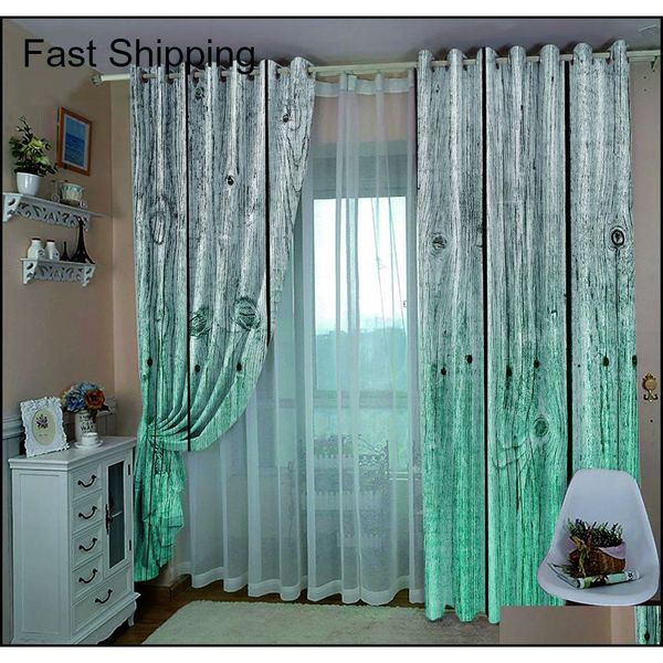

custom bcurtain decoration 3d brief blue gray wooden board curtains for bedroom living room poly qylbxm bdesports