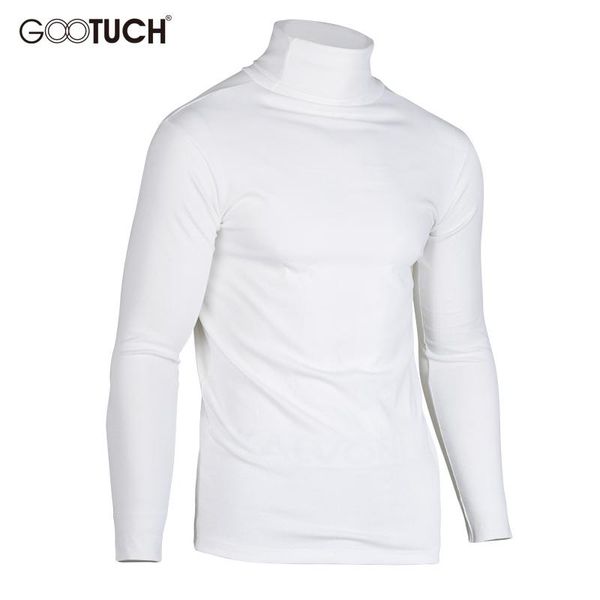 

plus size cotton thermal underwear men elastic high collar long johns turtleneck long sleeve t shirt men t shirts 2533, Black;brown