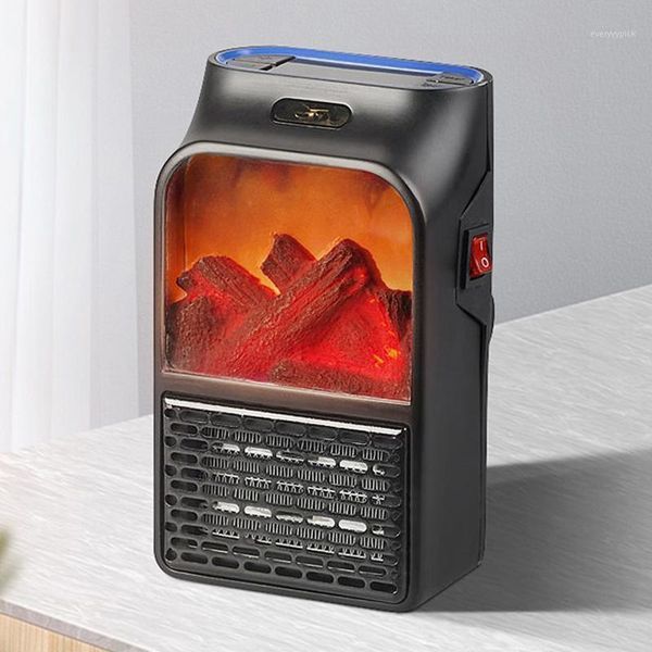 

900w flame heater handy wall-outlet digital plugin electric fan heater warm air blower electric radiator for winter home heating1