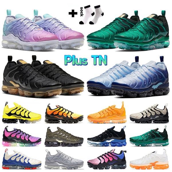 

original mens womens tn plus running shoes authentic tns cushions designer breathable mesh sneakers summer sunset black anthracite metallic