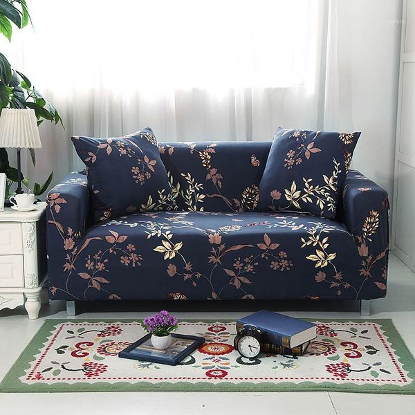 

sectional elastic stretch tight wrap sofa cover leaves printing all-inclusive seat cover furniture l shape slipcover home decor1