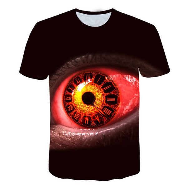 

mens colourful 3d eye print rock for man 3d print shirts horror humor plus size men clothing