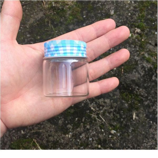 

47*50*34mm 50ml glass bottles aluminium screw cap sile containers ser empty jars glass food capsule liquid bottl bbycig