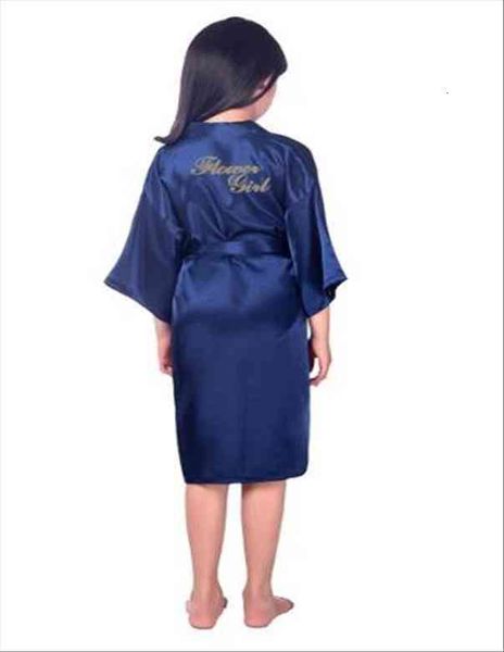 

Bridesmaid Of Baby Flower Girls Robe For Bride Wedding Party Children Kids Kimono Bath Gown Child Sleepwear Nightdress, Black;red
