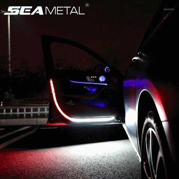 

4pcs car door decoration light strips car styling strobe flashing light safety 12v led opening warning led lamp strip waterproof1