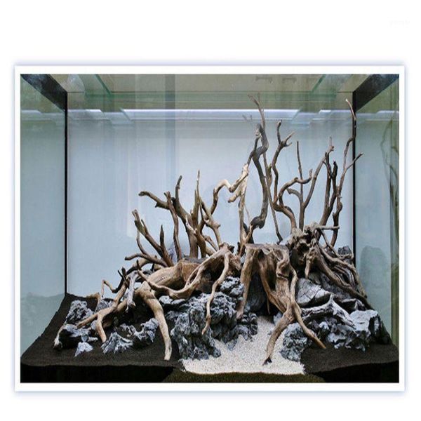 

decorations natural tree trunk driftwood aquarium fish tank ornament reptile cylinder making roots plant wood decoration (ramdon shape)1