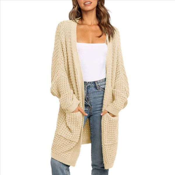 

2020 color patchwork striped women sweater long batwing sleeve loose cardigan oversized casual knitted sweater coat women, White;black