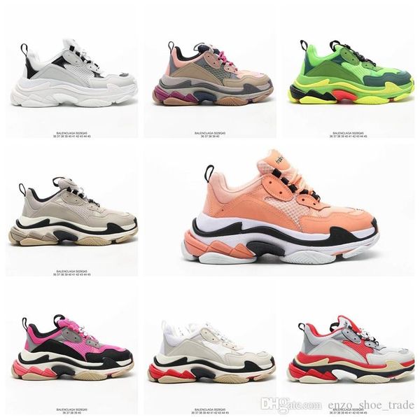 

2020 parisne новая мода 17fw triple-s полуботинки папа обувь chaussures femme тройной 17fw дизайнер кроссовки, мужские и женские ретро гра