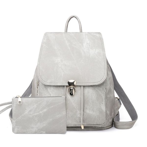

2021 new pu double-shoulder bag, women's imitation cowboy-print suit, backpack, old-style women's bag