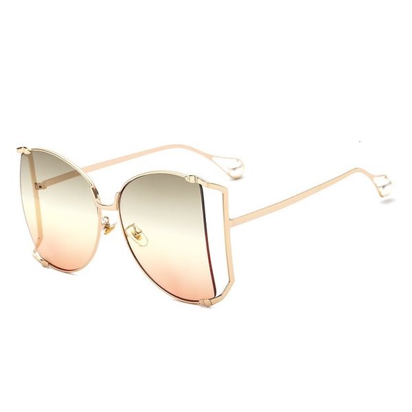 

2021 new luxury vintage sunglasses women pearl gold sun glasses fashion metal party eyewear designer wholesale shades 1845ot q1, White;black