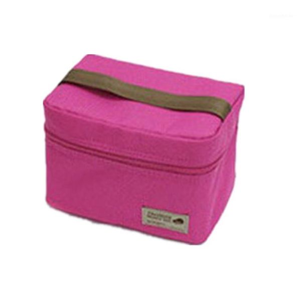 

bag organizer casual waterproof bento pouch lunch container thermal insulated cooler dining travel tote picnic zipper1, Blue;pink
