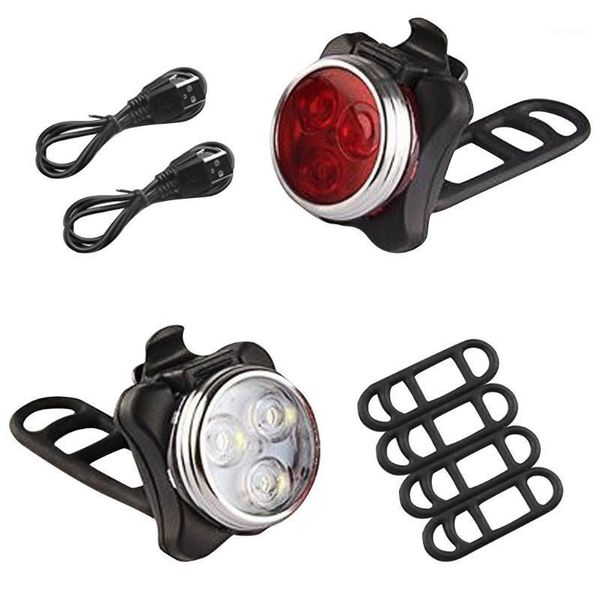 

bicycle light usb rechargeable xpe bike front rear lights led bicycle riding lamp waterproof for bike1