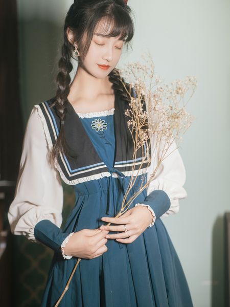 

princess vintage gowns for women with high waist square sea blue collar elegant dress of party at night dressed in women's mujer 296i, Black;gray
