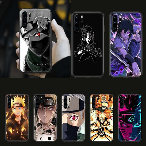 

naruto sasuki uzumaki phone black tpu protective case, suitable for huawei 8 9 10 20 30 40 p pro smart 2019 z lite