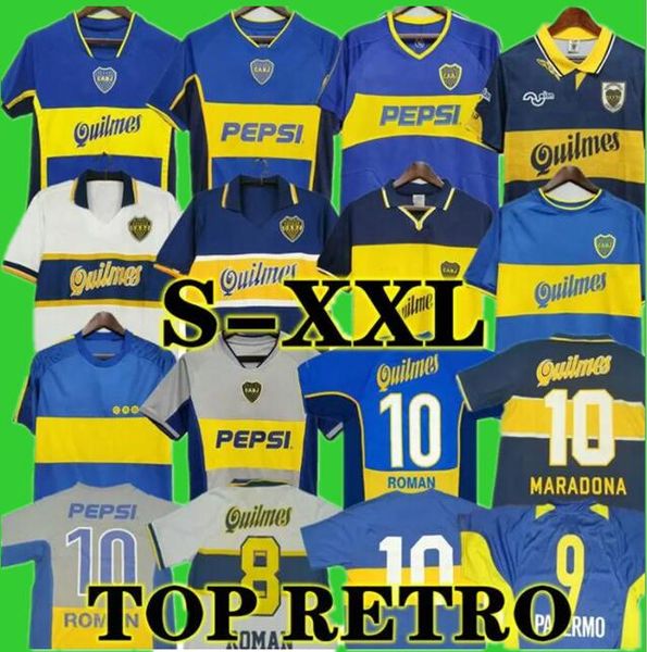 

97 98 boca juniors retro 1981 soccer jersey maradona roman gago 99 football shirt classic 2001 2002 2005 camiseta futbol vintage 81 riquelme, Black;yellow