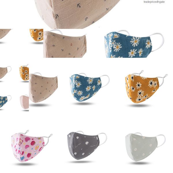 

100% face kids washable cartoon mouth cotton reusable mask with filter dus u3ti pto0